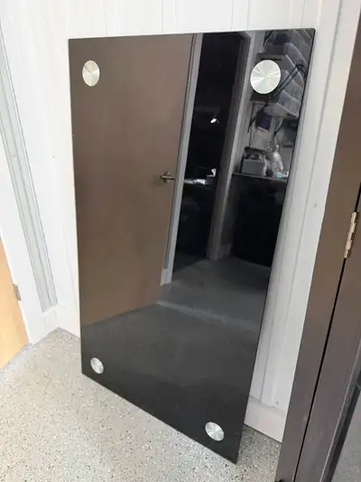 Tempered Glass Panel 31.5” x 55” with Metal Mounts / Barrhaven, View more