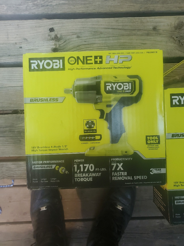 Ryobi 18V Brushless High Torque Impact Wrench Power Tools Kitchener