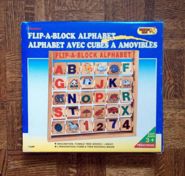 Wooden Flip-A-Block Alphabet in Toys & Games in Barrie