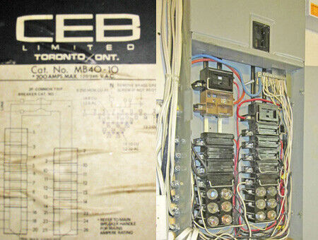 CEB 200 AMP MAIN CIRCUIT BREAKER PANEL COVER (MB40-10) ~ RARE! in Other in City of Toronto - Image 2
