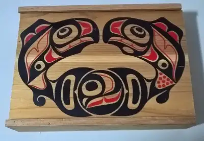 Vintage Clarence Wells Killer Whale Box Haida Art Orca Northwest, View more