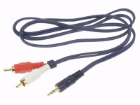 Câble audio Y convertisseur 3,5 mm male à 2 X RCA mâle 1,8 M 6'