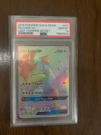 Pokémon lugia gx rainbow rare lost thunder psa 10