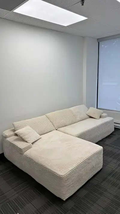 Cozy corduroy sofa premium quality, View more
