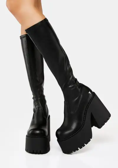 Women's Stretch Sock Platform Boot, View more