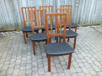 TEAK DINING TABLE 6 CHAIRS MCM