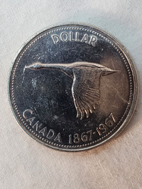 1967 Silver One Dollar Canadian(Canada $1) Coin Amazing Toning