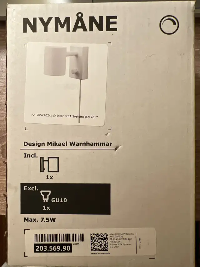 IKEA NYMÅNE Wall Sconce in Indoor Lighting & Fans in Ottawa - Image 3