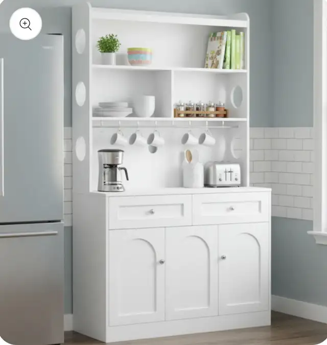 73" Tall Pantry Cabinet with Microwave Stand & Countertop, Drawe in Hutches & Display Cabinets in Markham / York Region - Image 8
