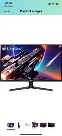 LG 32GK650F-B 32" QHD Gaming Monitor with 144Hz Refresh Rate and