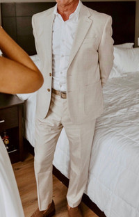 Complet pour homme beige