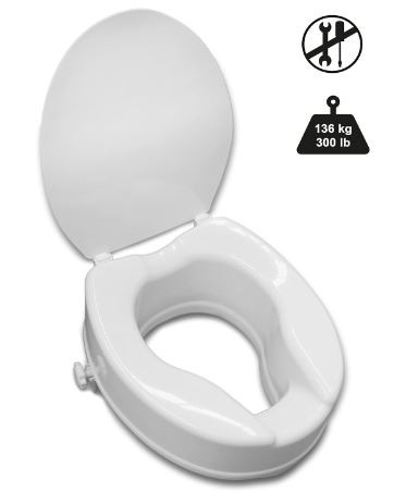 Pepe – Toilet Seat Riser (4 inch height) Raised Toilet Seat in Health & Special Needs in City of Toronto