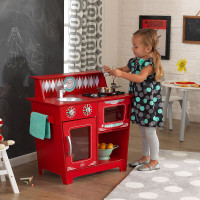 NEW: KidKraft Classic Kitchenette - Red - $90 Cash, NO TAX..