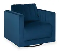 New Enderlin Blue Velvet Swivel Chair *Reg 729*