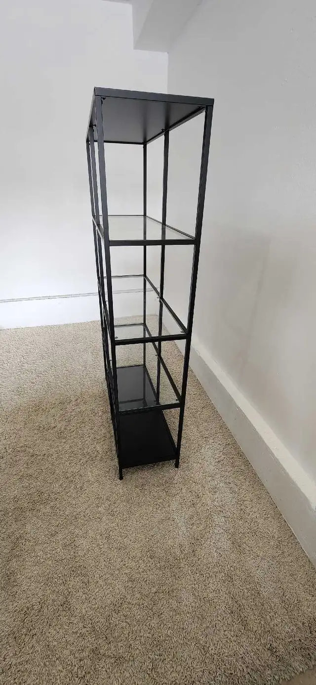 FREE DELIVERY Black 5 Tier Level Glass Shelving Unit / Bookshelf in Bookcases & Shelving Units in Vancouver - Image 5