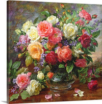 The Perfection Of Summer - Print on Canvas Roses
