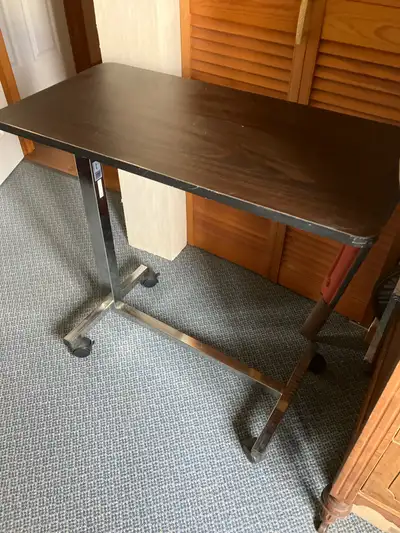 adjustable over bed hospital table, View more