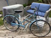 Vintage bike with hand brakes 