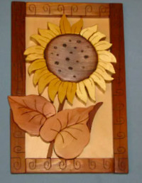 Intarsia Artwork - Sunflower