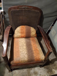 Rare Early 20th Century Cane Back Chair