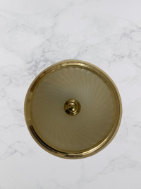 Flush mount celling light in bright gold with one light LO-OK