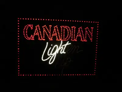 Vintage Fibre optic bar sign" Canadian Lighten Up", View more
