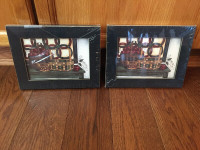 (NEW) 2 of Fruit Basket Pictures in Green Wood Frame $6 ea.