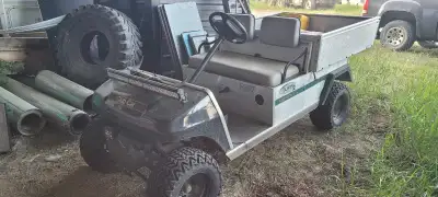 2000 club car ds , gas golf cart. has next to new 3 inch lift, tires rims , gas tank, , secondary cl...