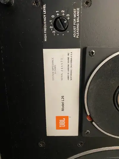 JBL L 26 with grills These are famous for their Alnico magnet All the drivers are original and worki...
