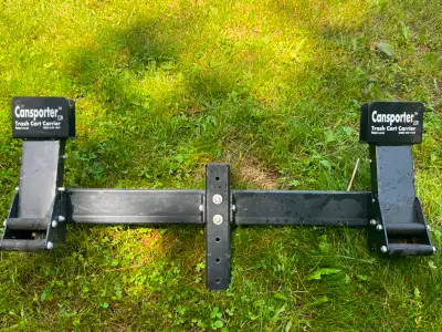 Hitch mounted carrier for transporting your  trash cans, View more