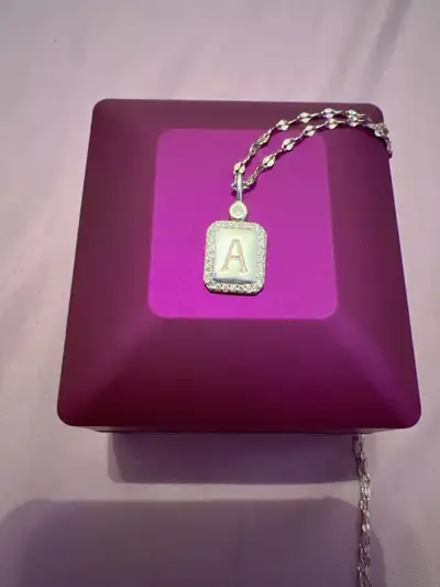 Letter A Necklace – 925 Sterling Silver with Light Gold Plating, View more