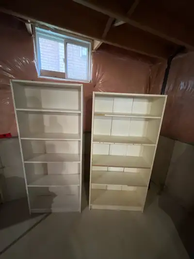 white ikea book shelves , View more