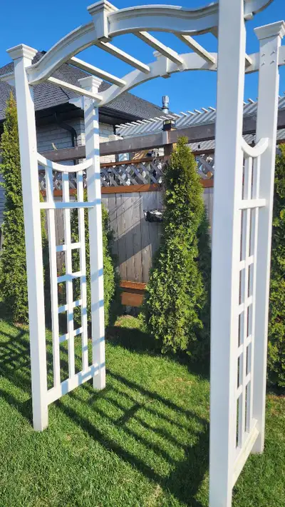 white vinyl Arbor, View more