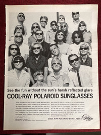 1965 Cool-Ray Polaroid Sunglasses Original Ad