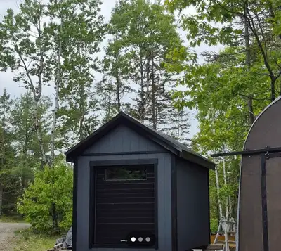 12 x 8 shed with Garage Door and Metal Roof, View more