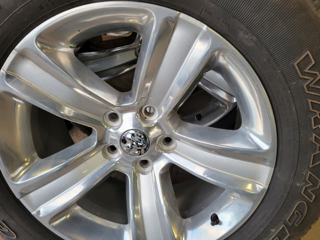DODGE RAM 2019, 20" OEM rims with 2 Goodyear wrangler tires in Tires & Rims in Mississauga / Peel Region