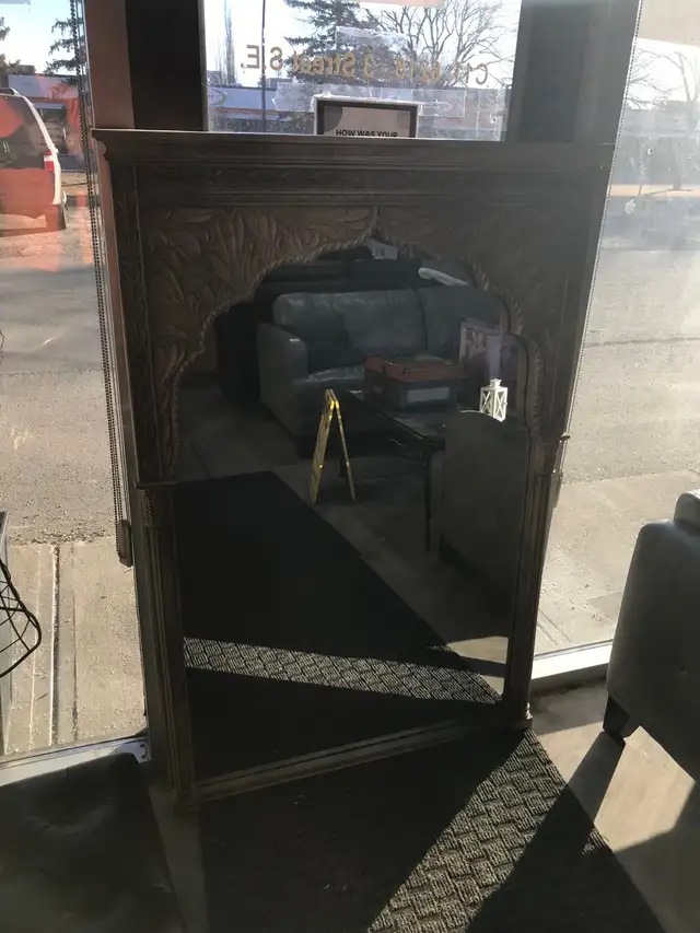 Carved Wood Mirror - (40”W x 58”H x 3”D) in Home Décor & Accents in Calgary - Image 3