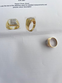Men’s 10 karat Gold and diamond ring