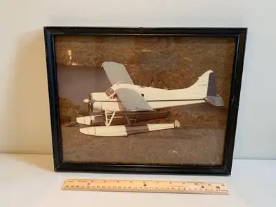 Vintage RCMP Aircraft Framed Picture, p/u Calgary NW