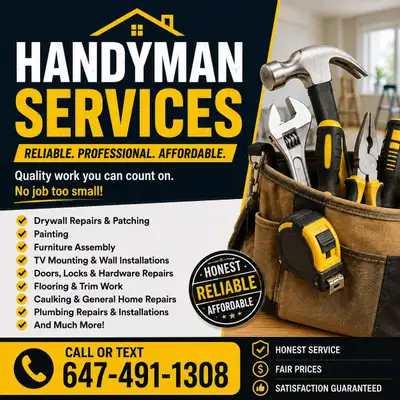 HANDYMAN SERVICES – RELIABLE & PROFESSIONAL, View more