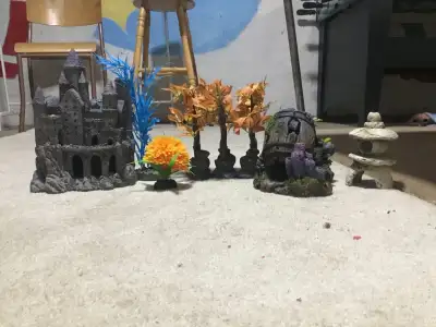 1 Castle $25 1 White Tower $5 1 Barrel with air attachment hole $10 3 Orange Tree $2.5 each 1 Orange...