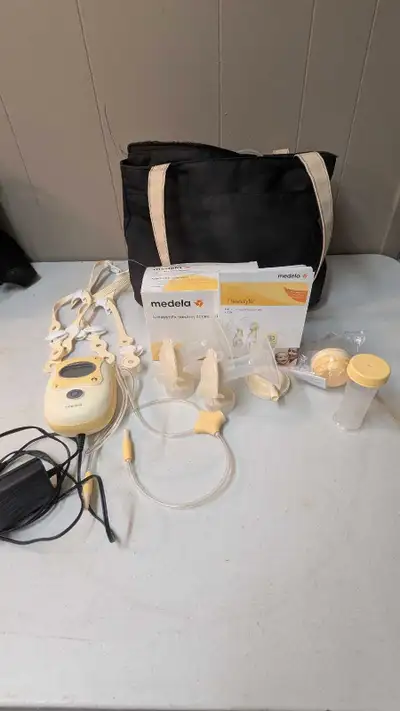 Breast pump was used for about 3 months only. can buy replacement tubing and containers fairly cheap...