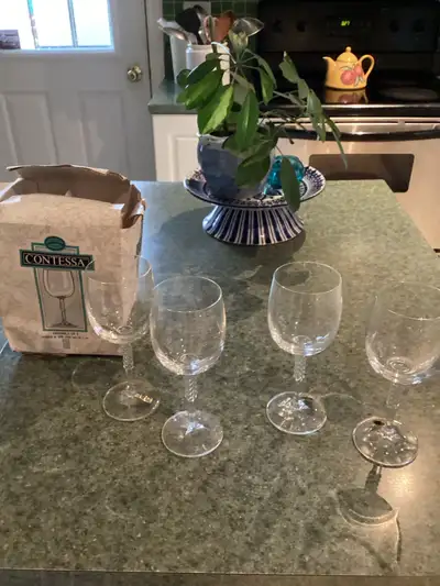 contessa set of 4 wine glasses, View more