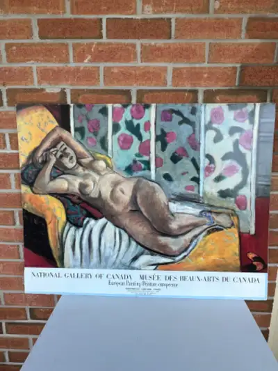 MATISSE POSTER 1988 'NUDE ON YELLOW SOFA' NTL GALLERY OF CANADA, View more