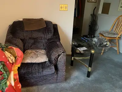 sofa and armchair , coffee tables, kitchen table for free china cabinet set for sale $40 dresser for...