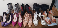 Assortment of womens heels, size 6. Michael Kors, Aldo, etc
