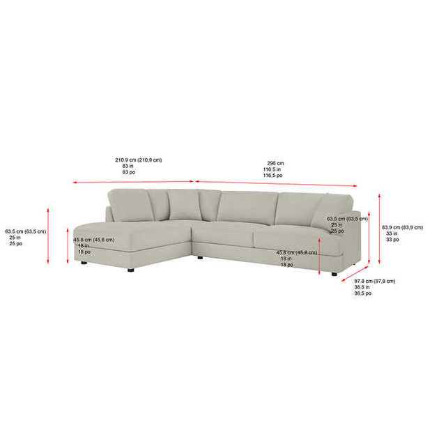 Thomasville 2-piece Fabric Sectional with Storage Ottoman in Couches & Futons in Mississauga / Peel Region - Image 4