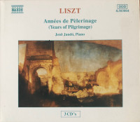 LISZT — YEARS OF PILGRIMAGE 3 CD’S JENÕ JANDÓ PIANO by NAXOS