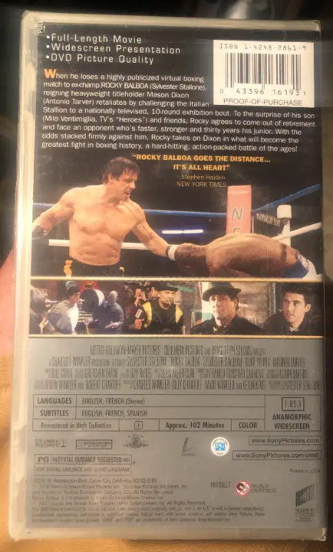 Rocky Balboa Movie UMD (Sony PSP, 2007) in Sony PSP & Vita in Barrie - Image 3