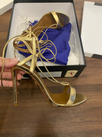 Aquazzura Gold Heel Sandal